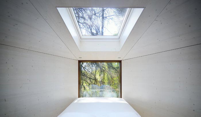 Window and skylight at the Tree Snake Houses in Pedra Salgadas Portugal