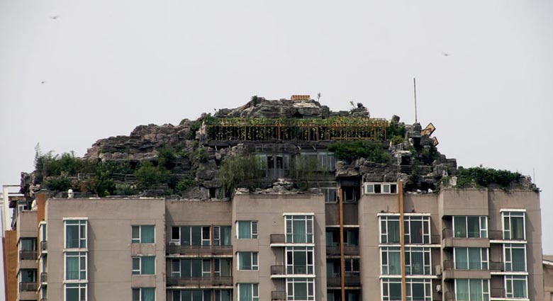 Bejing illegal rooftop mountain villa hi-rise on Jebiga