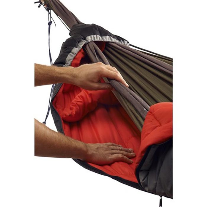 Insulative layers inside the Hammock Compatible Sleeping Bag by Grand Trunk