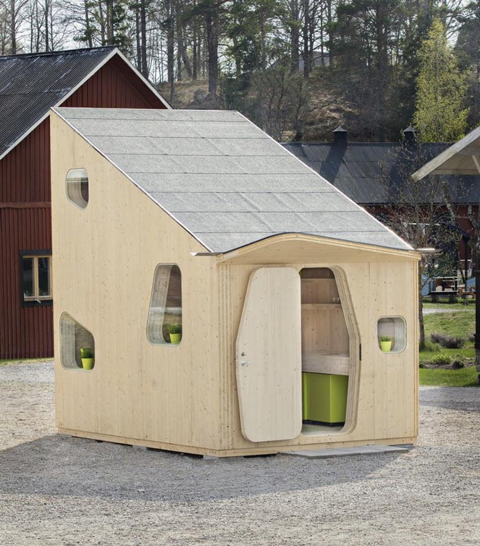 Architecture of the Micro Cottage for Students at Virserum Art Museum Sweden