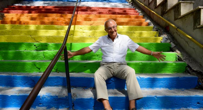 Rainbow Stairs in Istanbul by Huseyin Cetinel on Jebiga