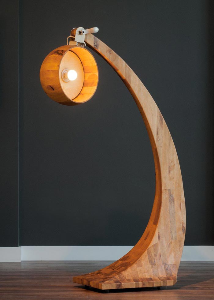 Woobia Wooden Floor Lamp by ABADOC