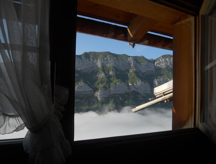 View from the Berggasthaus Aescher - A Mountain Guest House Swiss Alps