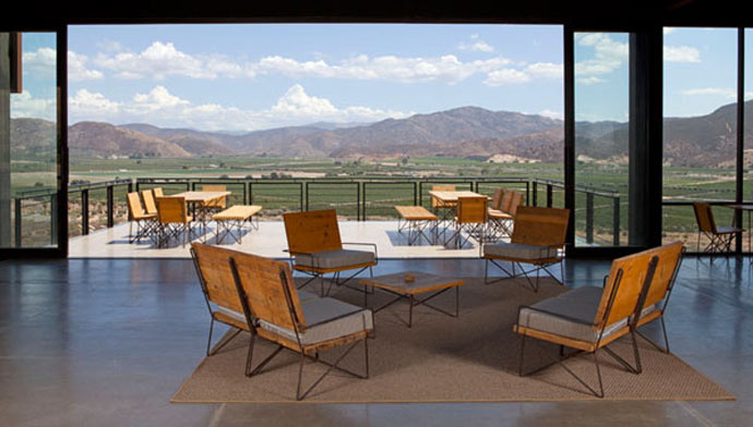 Lounge with a scenery of the mountains at ENCUENTRO GUADALUPE ANTIRESORT IN BAJA CALIFORNIA