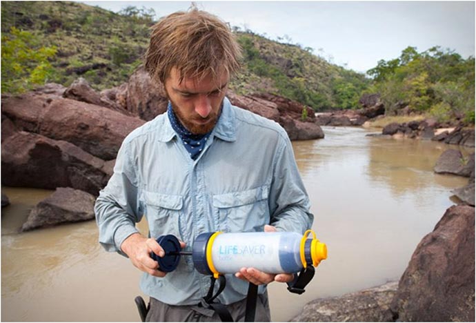 Lifesaver Bottle - A Portable Water Filter System on the field