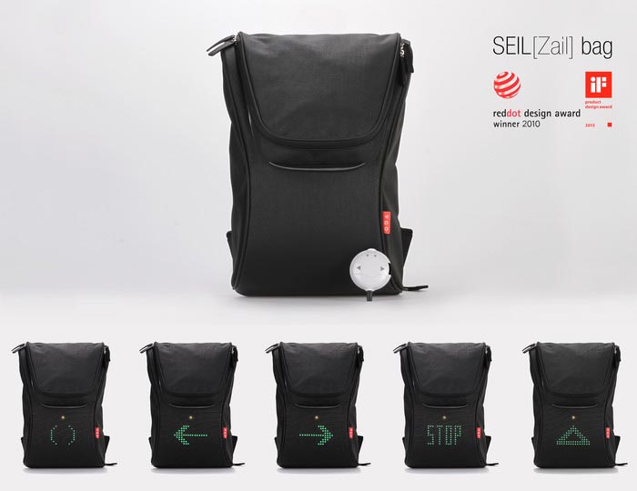 SEIL Bag - An LED Backpack for Cyclists