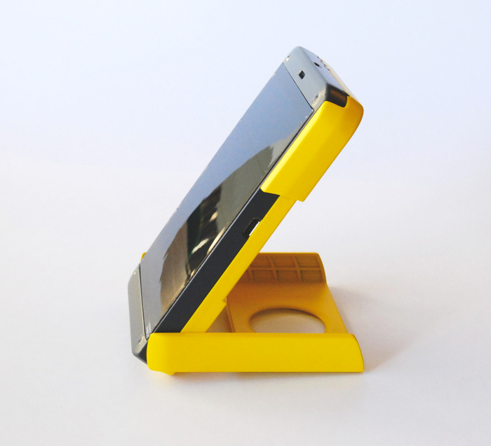 Side view of the WakaWaka POWER Solar LED Lamp and Smartphone Charger