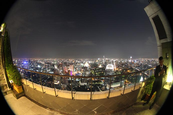 View from the rooftop at Banyan Tree Hotel in Bangkok