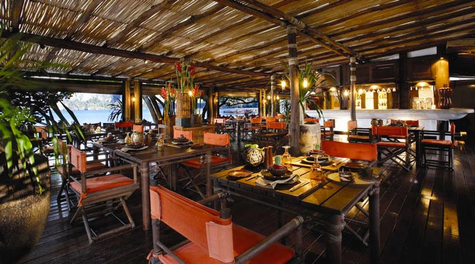 Restaurant decor at Rayavadee Resort