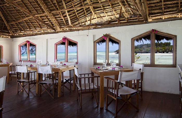 Interior design at The Rock Restaurant in Zanzibar
