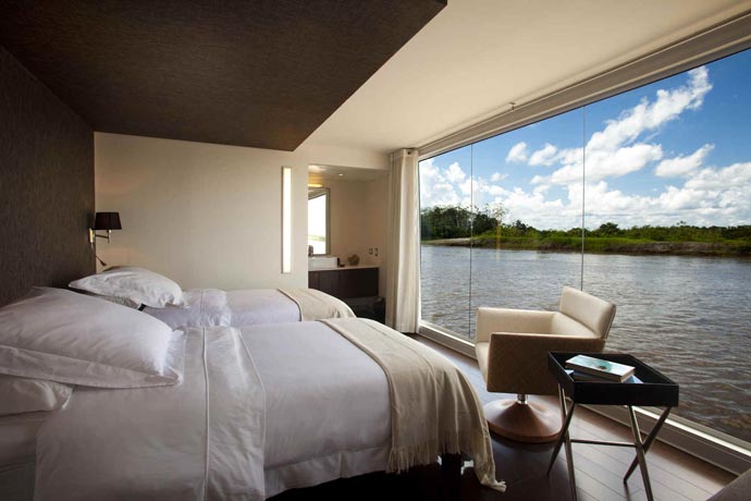 View from a room on an Amazon Luxury Cruises by Aqua Expeditions