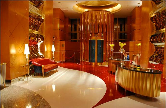 Reception at Burj al Arab Luxury Dubai Hotel