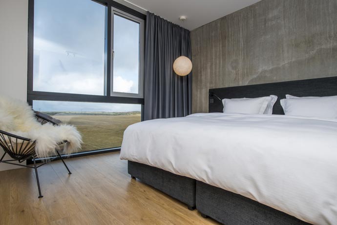 Bedroom design at Ion Hotel in Iceland