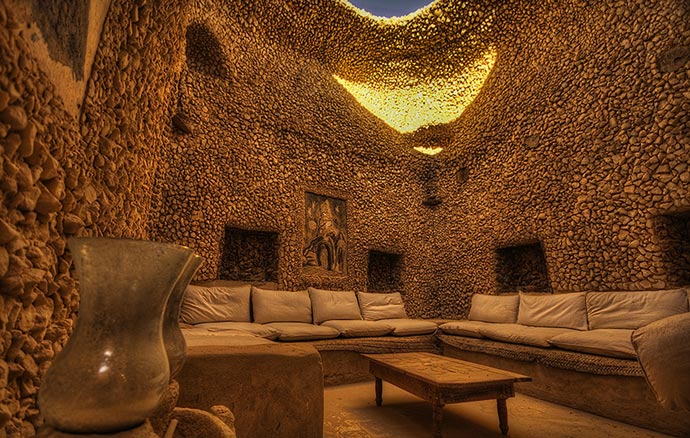 Lounge at Adrere Amellal in Egypt