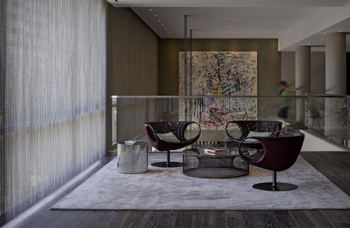 Interior design at Andaz West Hollywood Hotel in Los Angeles
