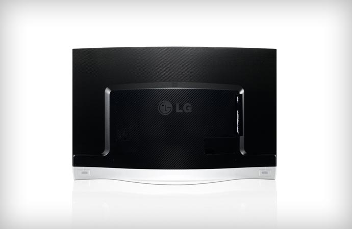 Back side of a LG Curved OLED TV