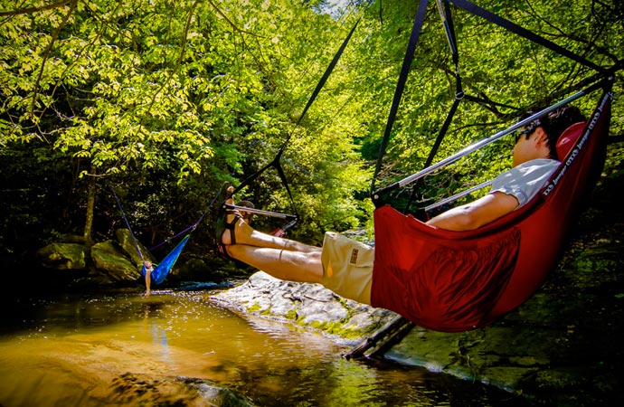 Eagle Nest Outfitters Lounger Chair out in the wild