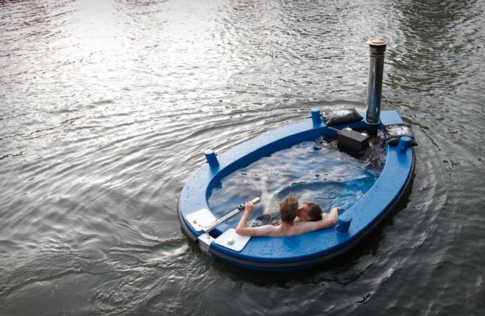 Blue Hot Tub Boat