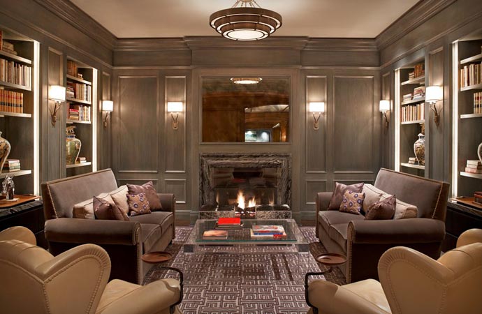 Room with fireplace at the St Regis Aspen Resort