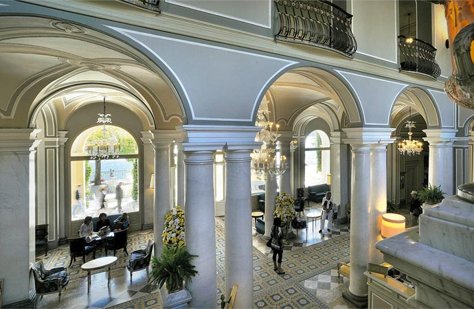 Interior design at Villa D'Este in Lake Como