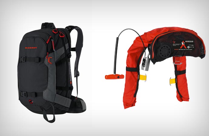 Avalanche airbag backpack