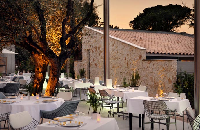 Restaurant at Hotel Sezz in Saint Tropez