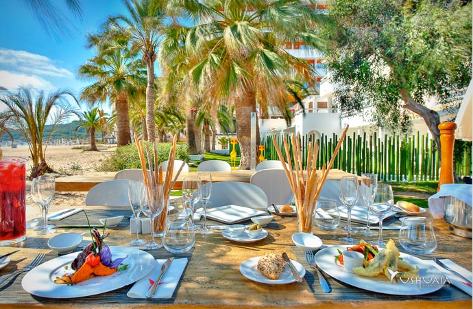 Dining at Ushuaia Ibiza beach hotel