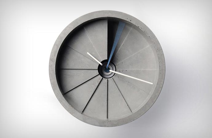 4th dimension concrete wall clock