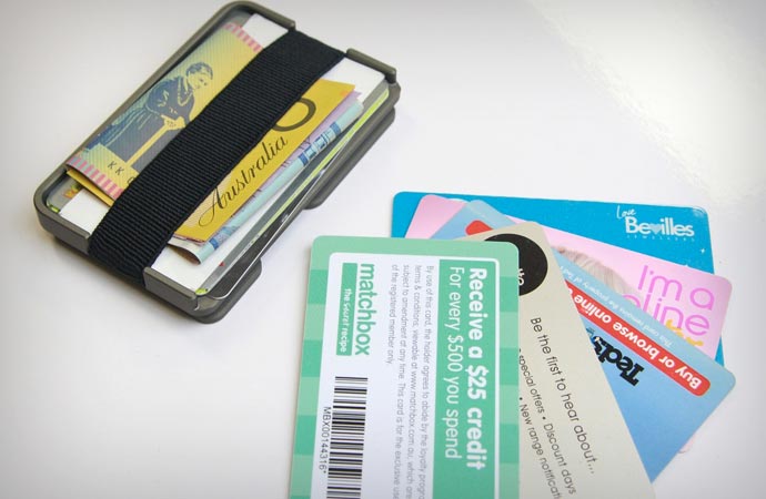 Liquid wallet credit card holder
