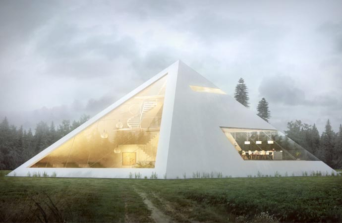 Pyramid house architecture