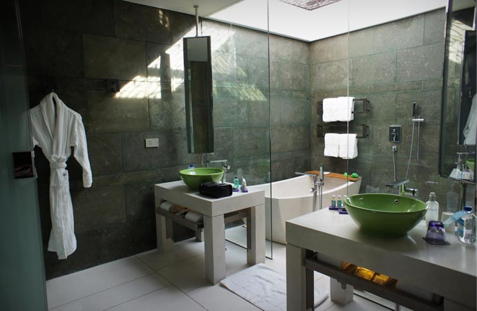 Bathroom at the W hotel in Bali