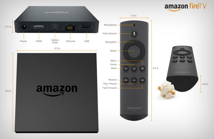Amazon Fire TV dimensions