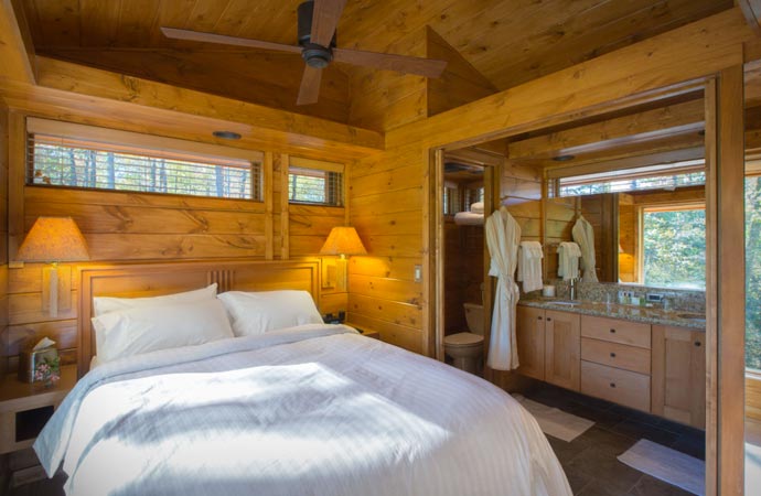 Bedroom at the Escape Cabin