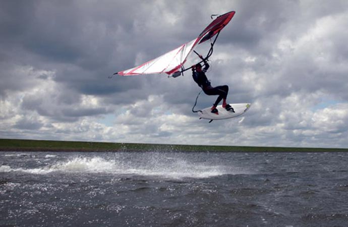 Kitewing on water