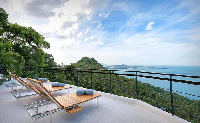 View of the scenery from Moon Shadow Villa in Thailand