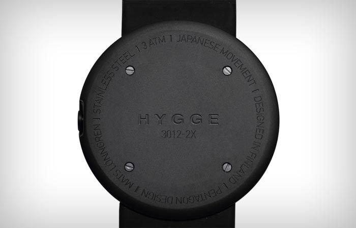 Back dial of the Hygge 3012 series watch
