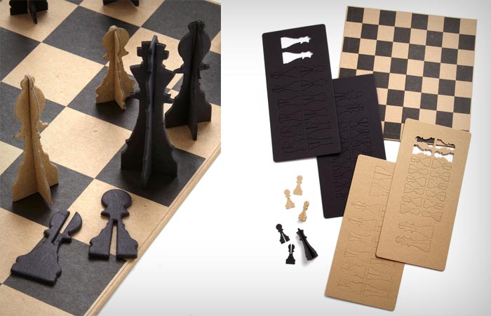 Paper chess set