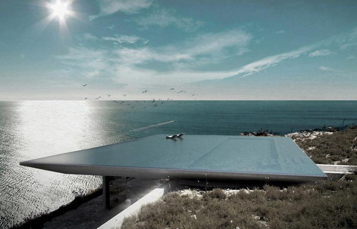 Mirage House with infinity pool on the roof