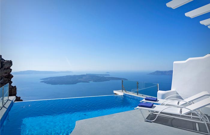 View from Angels and Stars in Santorini
