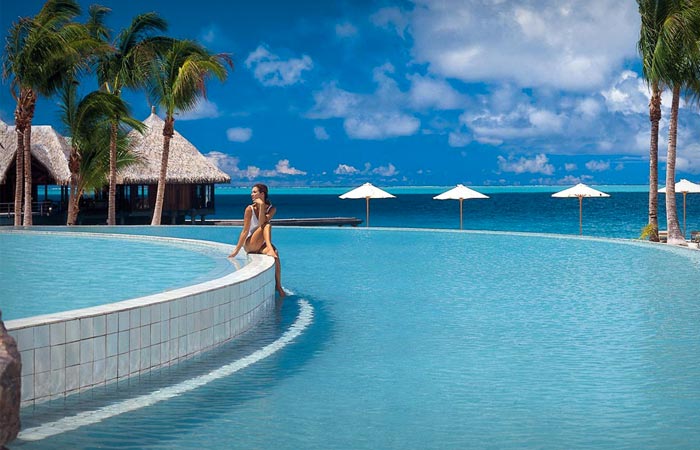 Swimming pool at Hilton Bora Bora Nui resort