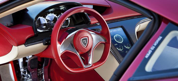 Interior of the Rimac Concept One Electric Supercar