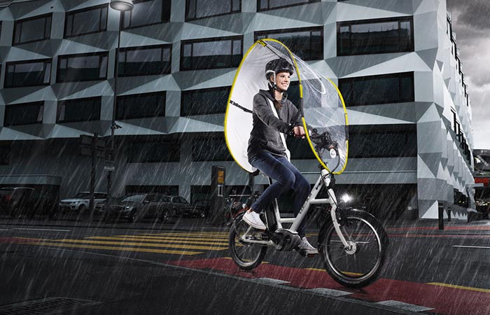 Dryve weather protection system for bicycles