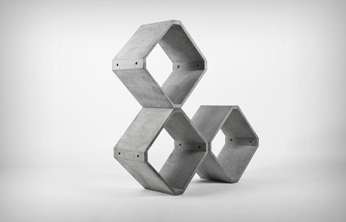 Shelves made of cement