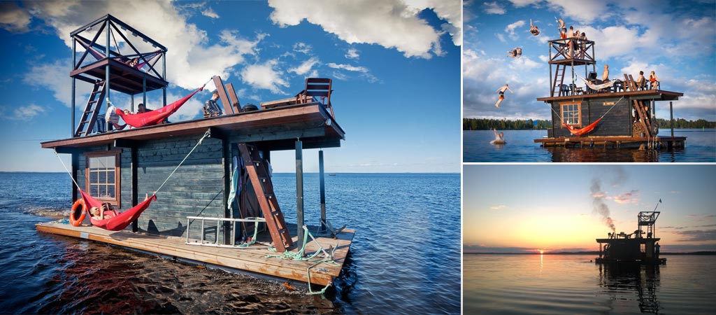 Finnish floating sauna