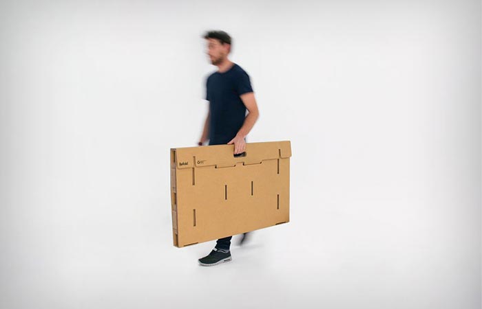 Portable cardboard desk