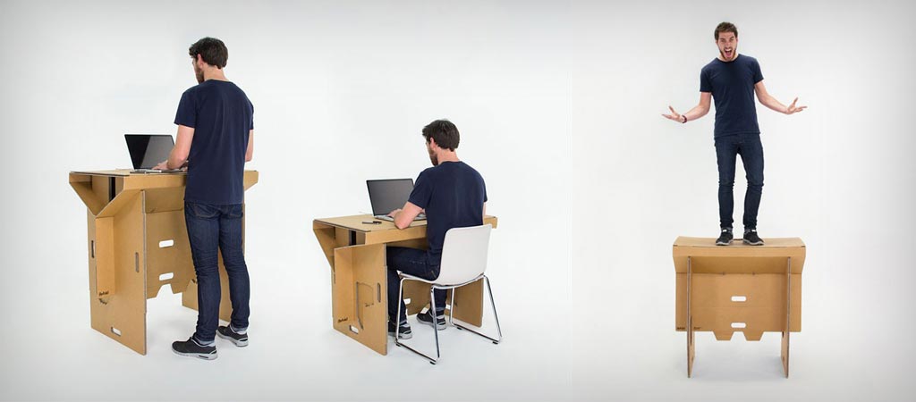 Refold portable cardboard desk