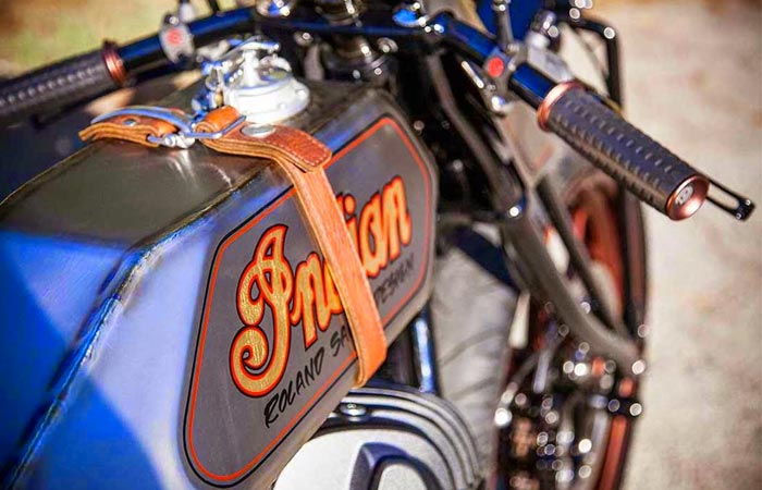 Roland Sands Custom Indian Track Chief gas tank and gas tank cap