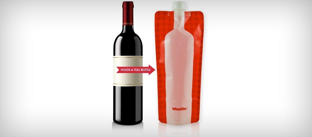 Wine2Go foldable wine bottle