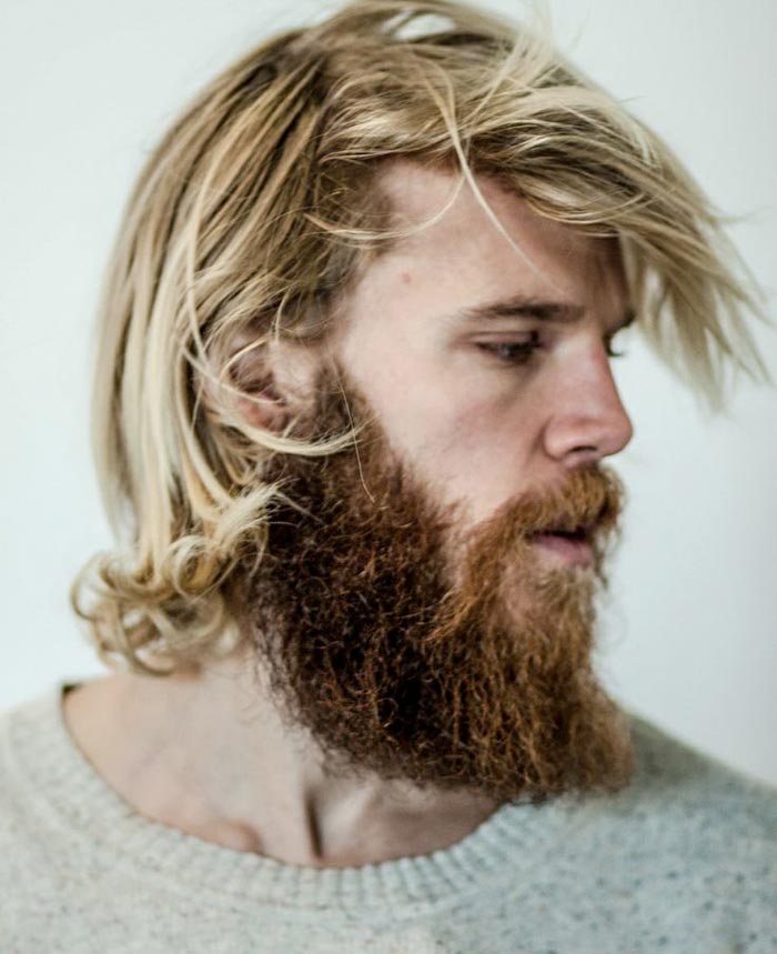 blond bearded guy with long hair