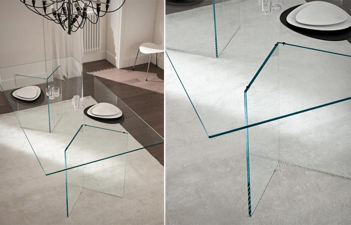 Bacco glass table by Tonelli
